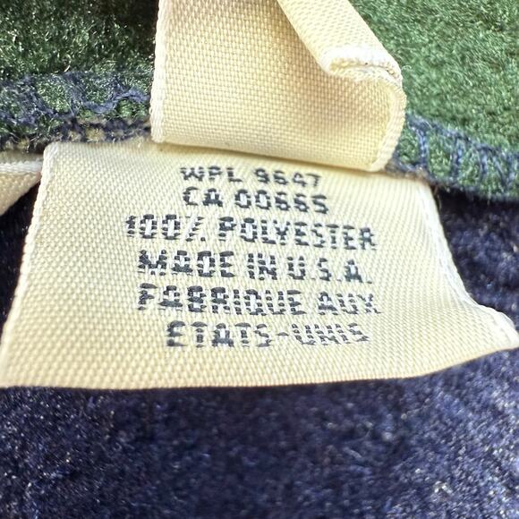 VTG Eddie Bauer Fleece Jacket Men's Large 1/4 Zip Multicolor Stripes Preppy - Picture 7 of 9